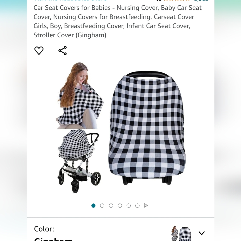 New!! Car seat cover for babies